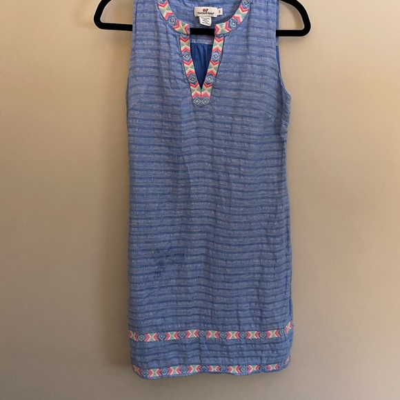 Vineyard Vines Linen Embroidered Sleeveless Dress - Picture 6 of 6